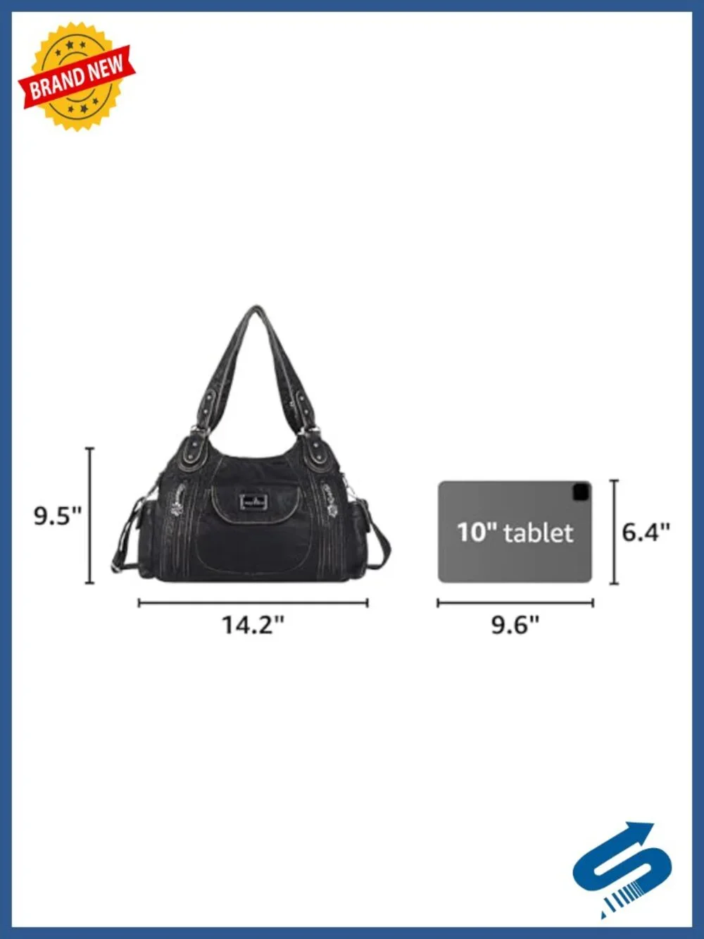 Large Faux Leather Hobo Tote Purse for Women, Multifunctional Satchel Handbag